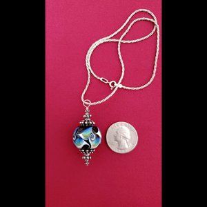 925 Ceramic Ball Charm Necklace